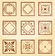 vector set calligraphic design elements and page decoration