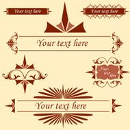 vector set calligraphic design elements and page decoration N2