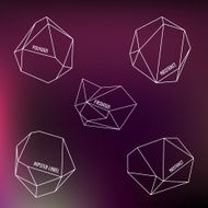 Abstract Polygon Labels for hipster style design