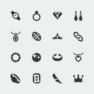 Vector jewelry mini icons set