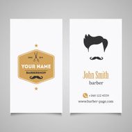 Hair salon barber shop Business Card design template N4