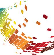 abstract colorful wave check pattern technology background N8
