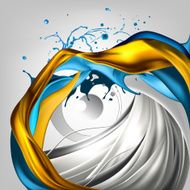 Blue and Gold Splash background