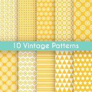 Vintage different vector seamless patterns N3
