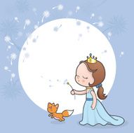 Cute princess Dandelion fun card N2