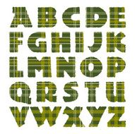 Tartan pattern alphabet