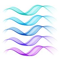 Abstract colorful transparent wave collection N5