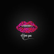 lips kiss lipstick love design background