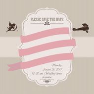 Wedding invitation with airplane