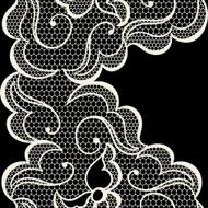 Lace fabric seamless pattern with abstract flowers N5