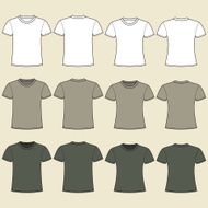 Blank t-shirts template Front and back N2