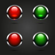 Vector shiny buttons