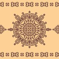 Seamless ethnic pattern of circular N2