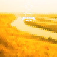 abstract yellow hexagon nature landscape pattern background