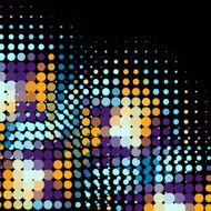 Disco Background With Halftone Dots In Retro Style N4