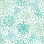 Abstract plants vignettes seamless pattern background