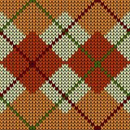 Abstract knitted pattern Rhombuses N2
