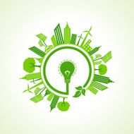 Ecology concept with eco bulb