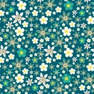 Seamless floral vector pattern - scandinavian style N9