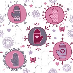 Mitten seamless pattern N8