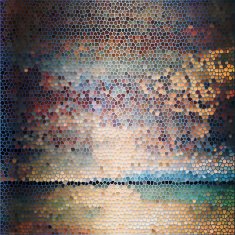 Abstract painted stained-glass background