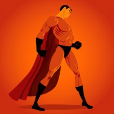 Orange Superhero free image download