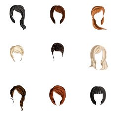 Girl hair style set N3