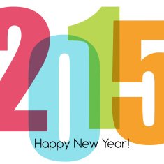 Happy new year greeting with number N5