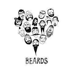 Funny beards illustration N2