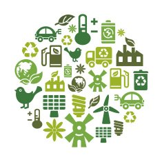 Environmental Protection Icons in Circle Shape N3