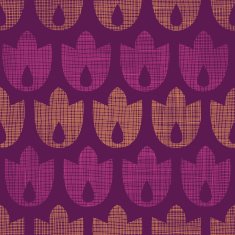 Abstract textile geometric tulips stripes seamless pattern background