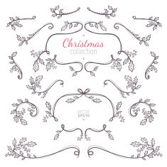 Christmas collection of nature elements