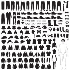 isolated clothing silhouette N2