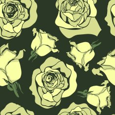 seamless pattern with stylized roses N5
