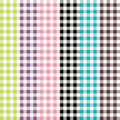 Vichy pattern Green Purple Pink Black Blue Brown Collection Vector N2