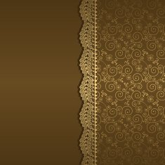 vector background with gold flowers and swirls
