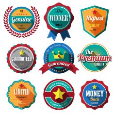 Set of retro vintage badges and labels N11