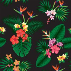 Tropical floral pattern N22