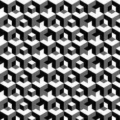 abstract black and white cube pattern background