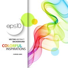 Abstract smoky waves background Template brochure design N55