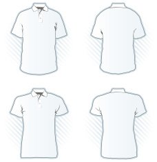 Polo shirt design template set