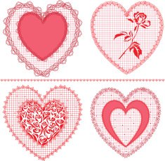 Lace hearts
