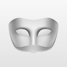 Vector Carnival Masquerade Party Mask Isolated on White N16