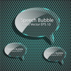 Glass speech bubble N2