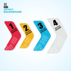 color arrow style banner background