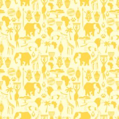 African ethnic seamless pattern with stylized icons N3