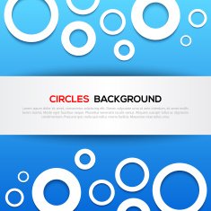 Abstract 3D blue circles background N3