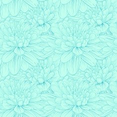 Beautiful seamless pattern with blue dahlia flowers N2