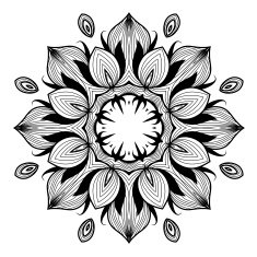 Ornamental round lace pattern is like mandala N60