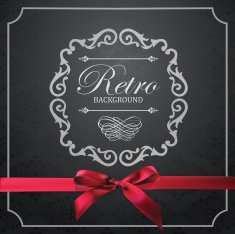 Vintage Frame with damask lace pattern N4